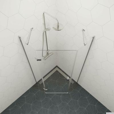 Triton Сигма Хром А1 90х90 без поддона (прозрачное стекло)