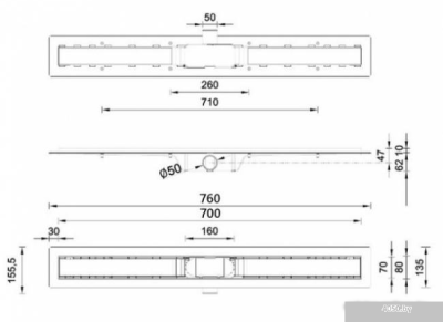 Трап/канал Styron STY-K-70