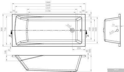 Ванна Lavinia Boho One 180x80 3701008P