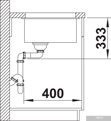 Кухонная мойка Blanco Rotan 400-U 521334 (белый)