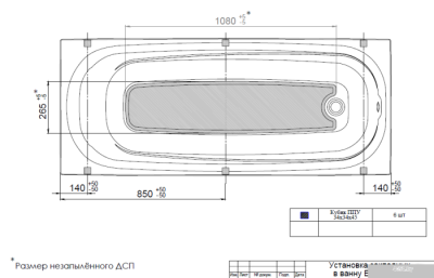 Triton Европа 170х70 (с ножками и экраном)