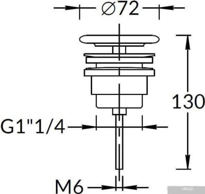 Донный клапан Kerama Marazzi Plaza Next DRR.1/WHT