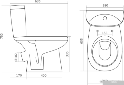 Унитаз Santek Анимо (1WH110032)
