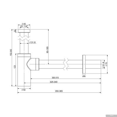 Wellsee Drainage System 182104000 (хром)
