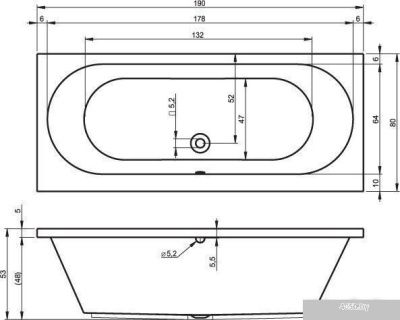 Ванна Riho Carolina 190x80