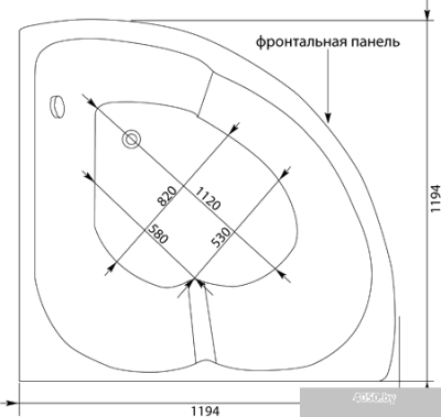 Ванна Aquanet Fregate 120x120