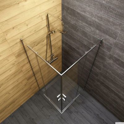 Triton Каппа Хром А1 90х90 без поддона (прозрачное стекло)