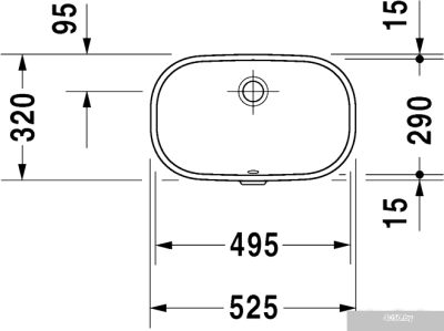Умывальник Duravit D-Code 52.5x32 (0338490000)