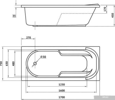 Berges Wasserhaus Lumbo 170x75 050006 (с каркасом)