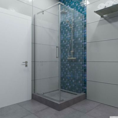 Triton Терра Хром А1 90х90 без поддона (прозрачное стекло)