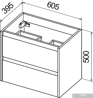BelBagno Тумба под умывальник Kraft 39-600/390-2C-SO-RNN (rovere nebras.)
