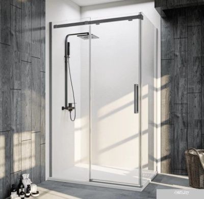 Veconi 120x90 RV070GR-12090-01-C4 (стекло прозрачное/брашированный графит)