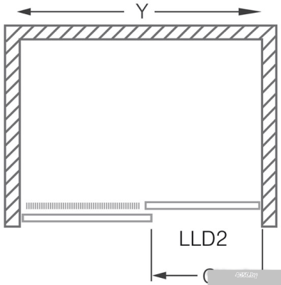 Душевая дверь Roltechnik Lega Line LLD2/120 (хром/intimglass)