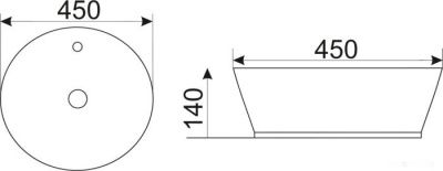 Умывальник CeramaLux D1306H025