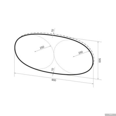 Wellsee Зеркало 7 Rays' Spectrum 172201450, 90 х 50 см