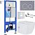 Roxen Cube bidet в комплекте с инсталляцией StounFix Dual Fresh 6 в 1 966127 (кнопка: серый бетон)