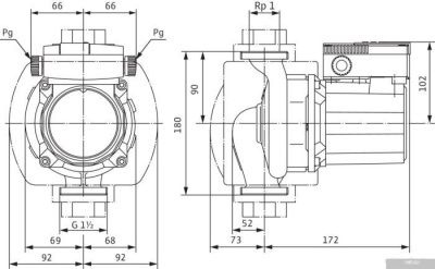 Насос Wilo TOP-Z 25/10 (1~230 V, PN 16, RG)