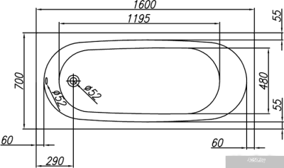 Ванна Kolpa-San Tamia 160x70