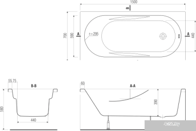 Ванна Cersanit Mito Red 170x70
