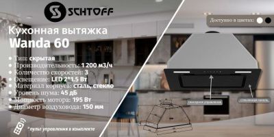 Кухонная вытяжка Schtoff Wanda 60 (черный)