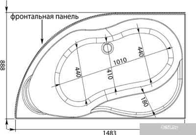 Ванна Aquanet Graciosa 150x90 L
