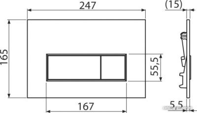 Панель смыва Alcaplast Thin M57-N-M (nickel-мат)