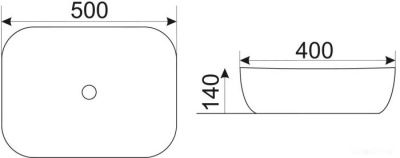 Умывальник CeramaLux K397G125