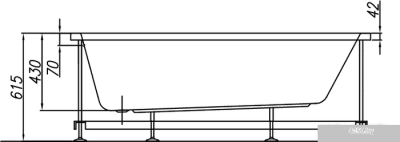 Ванна Kolpa-San Tamia 150x70