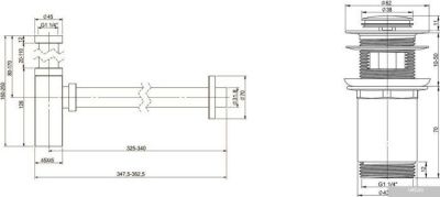 Wellsee Drainage System 182112001 (сифон, донный клапан, розовое золото)