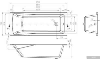 Ванна Lavinia Boho One 170x70 3701007P