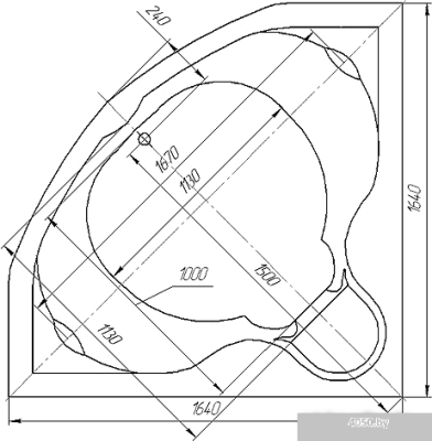 Ванна Aquatek Сириус 164x164