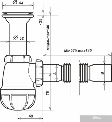 Сифон Aquant S2015-35