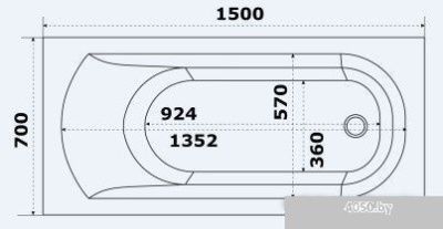 Ванна BAS Нирвана 170x75
