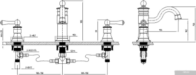 Смеситель Timo Adelia 6021/04F (черный антик)