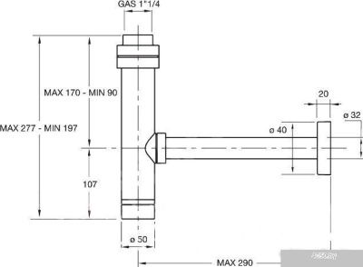 Сифон Bonomini 0590AB25K7