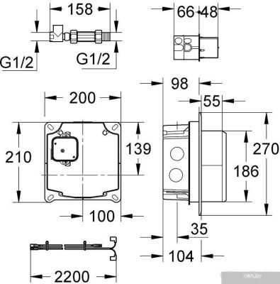 Переключатель режимов Grohe Набор коробов для инфракрасной электроники [36264000]