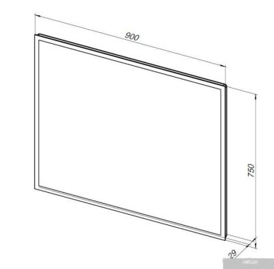 Aquanet Зеркало Оптима 90x75 Led 288966