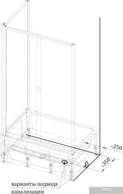 Radomir Верчелли 1-03-1-2-0-0130 (высокий поддон, прозрачное стекло)