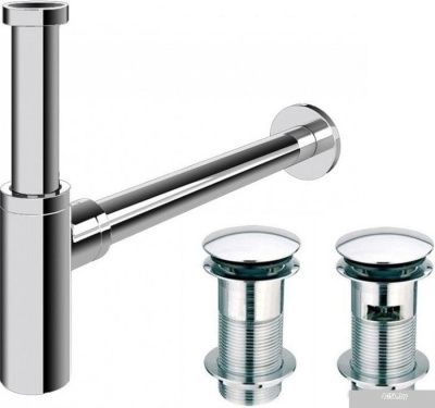 Сифон Rea Хром с клапаном Klik-Klak (без перелива)