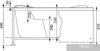 Ванна Aquanet Palau 140x140