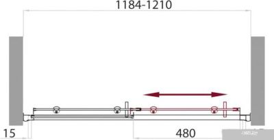 Душевая дверь BelBagno UNO-BF-1-120-C-Cr 120 (прозрачное стекло)