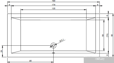 Ванна Riho Lugo 190x90 BT05 (без ножек)