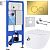 Roxen Antares bidet в комплекте с инсталляцией StounFix Dual Fresh 6 в 1 968097 (кнопка: золото глян