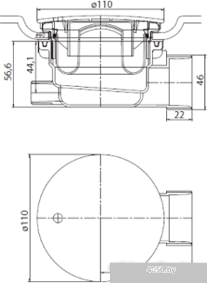 Cezares CZR-01-90 + Tray-Cover-CR (хром)