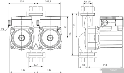 Насос Wilo TOP-SD 30/5 (1~230 V, PN 10)