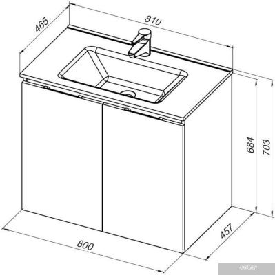 Aquanet Тумба с умывальником Алвита 80 273984