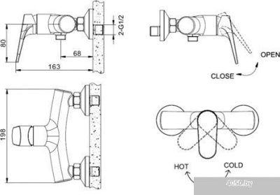 Смеситель Bravat Eier F9191238CP-01