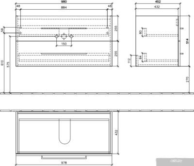 Villeroy & Boch Тумба под умывальник Avento A89200B3