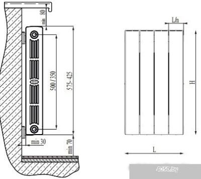 Биметаллический радиатор Rifar SUPReMO 500 (6 секций)