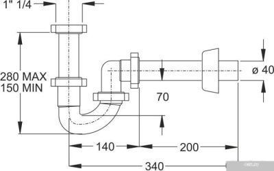 Сифон Bonomini 1491CP40B0